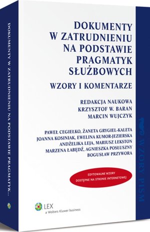 Dokumenty w zatrudnieniu na podstawie pragmatyk służbowych. Wzory i komentarze – ebook