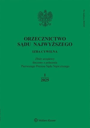 Orzecznictwo Sądu Najwyższego. Izba Cywilna. Numer 1/2025 – ebook