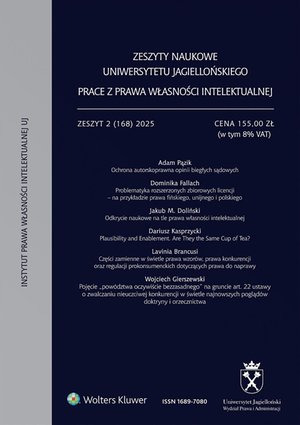 Zeszyty Naukowe Uniwersytetu Jagiellońskiego. Prace z Prawa Własności Intelektualnej. Zeszyt 6 – ebook