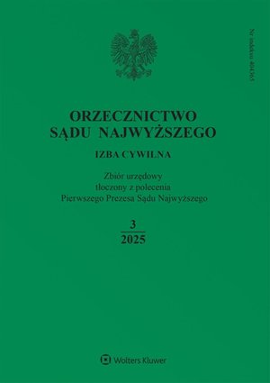 Orzecznictwo Sądu Najwyższego. Izba Cywilna. Numer 3/2025 – ebook