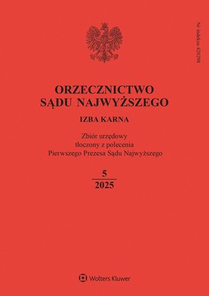 Orzecznictwo Sądu Najwyższego. Izba Karna. Numer 5/2025 – ebook