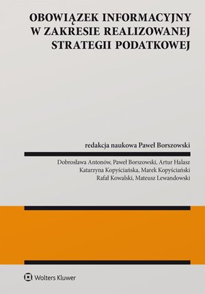 Obowiązek informacyjny w zakresie realizowanej strategii podatkowej – ebook
