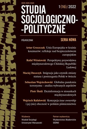 Studia Socjologiczno-Polityczne 1(16) 2022 – eprasa