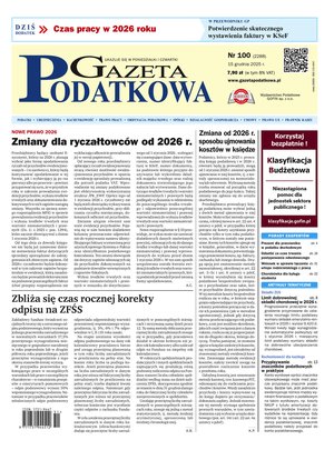 Gazeta Podatkowa – e-wydanie – 100/2025