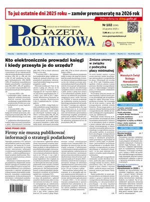 Gazeta Podatkowa – e-wydanie – 102/2025