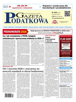 Gazeta Podatkowa – e-wydanie – 103/2025