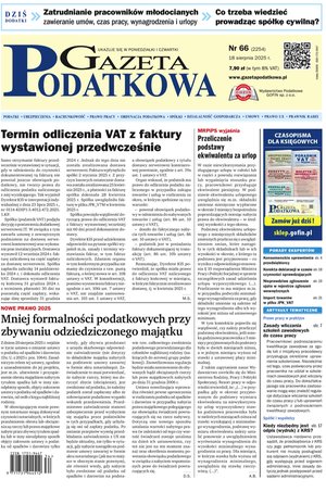Gazeta Podatkowa – e-wydanie – 66/2025