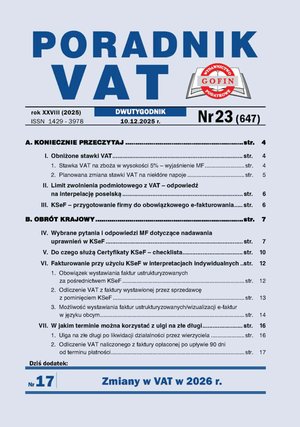Poradnik VAT – e-wydania – 23/2025