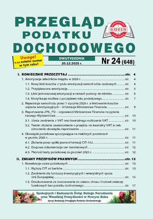 Przegląd Podatku Dochodowego – e-wydania – 24/2025