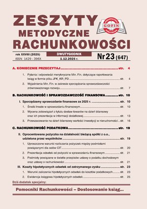 Zeszyty Metodyczne Rachunkowości – e-wydania – 23/2025