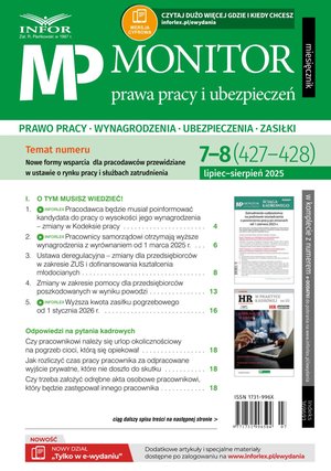 Monitor Prawa Pracy i Ubezpieczeń – e-wydanie – 7-8/2025