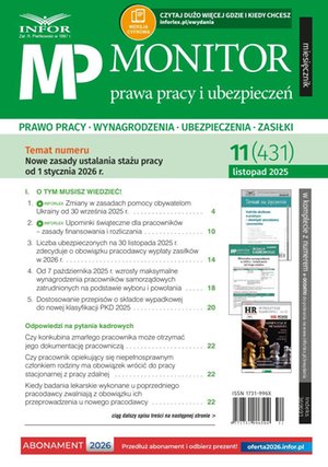 Monitor Prawa Pracy i Ubezpieczeń – e-wydanie – 11/2025