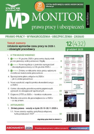 Monitor Prawa Pracy i Ubezpieczeń – e-wydanie – 12/2025