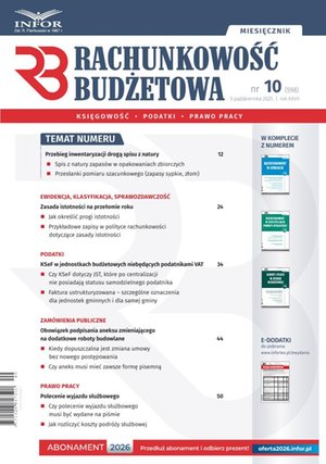 Rachunkowość Budżetowa – e-wydanie – 10/2025
