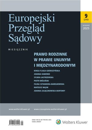 Europejski Przegląd Sądowy – e-wydanie – 9/2025