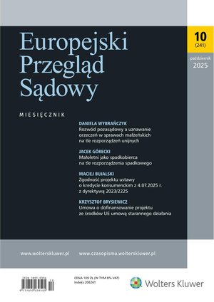 Europejski Przegląd Sądowy – e-wydanie – 10/2025