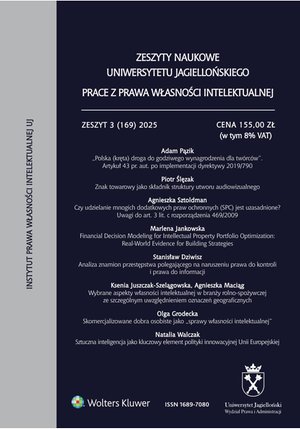 Zeszyty Naukowe Uniwersytetu Jagiellońskiego. Prace z Prawa Własności Intelektualnej – e-wydanie – 3/2025