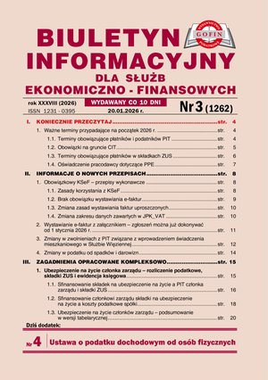 Biuletyn Informacyjny dla Służb Ekonomiczno-Finansowych – e-wydania – 3/2026