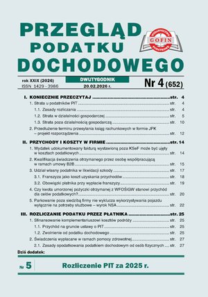 Przegląd Podatku Dochodowego – e-wydania – 4/2026