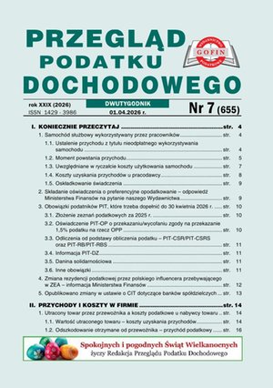 Przegląd Podatku Dochodowego – e-wydania – 7/2026