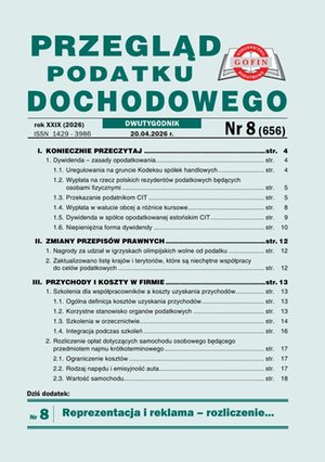 Przegląd Podatku Dochodowego – e-wydania – 8/2026