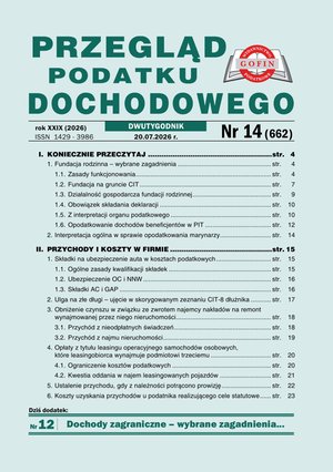 Przegląd Podatku Dochodowego – e-wydania – 14/2026