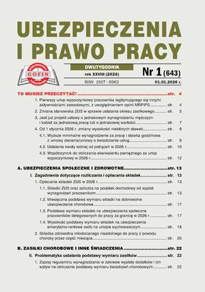 Ubezpieczenia i Prawo Pracy – ewydania – 1/2026