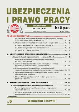 Ubezpieczenia i Prawo Pracy – ewydania – 5/2026