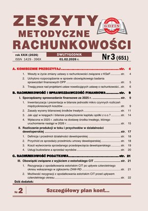 Zeszyty Metodyczne Rachunkowości – e-wydania – 3/2026