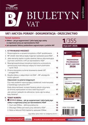Biuletyn VAT – e-wydanie – 1/2026