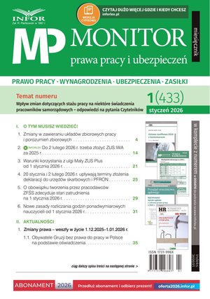 Monitor Prawa Pracy i Ubezpieczeń – e-wydanie – 1/2026