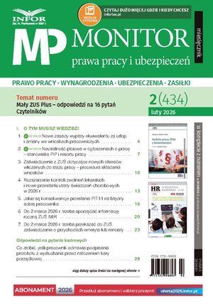Monitor Prawa Pracy i Ubezpieczeń – e-wydanie – 2/2026