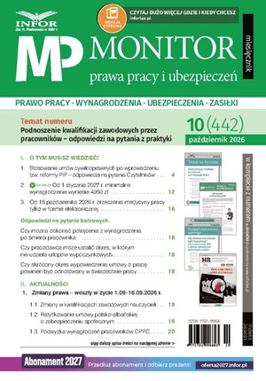 Monitor Prawa Pracy i Ubezpieczeń – e-wydanie – 10/2026