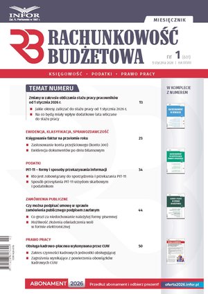 Rachunkowość Budżetowa – e-wydanie – 1/2026