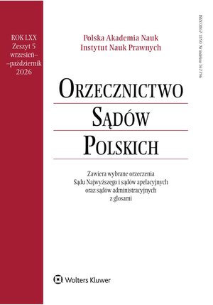 e-prasa: Orzecznictwo Sądów Polskich – e-wydanie – 5/2026