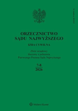 Orzecznictwo Sądu Najwyższego. Izba Cywilna – e-wydanie – 7-8/2026