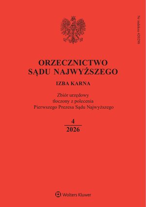 Orzecznictwo Sądu Najwyższego - Izba Karna – e-wydanie – 4/2026