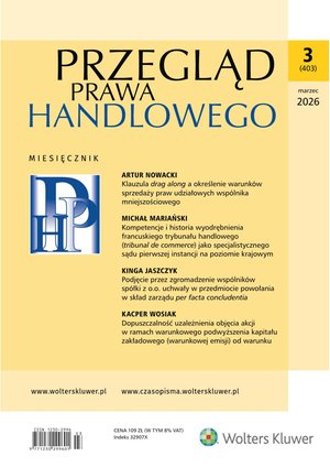 Przegląd Prawa Handlowego – e-wydanie – 3/2026