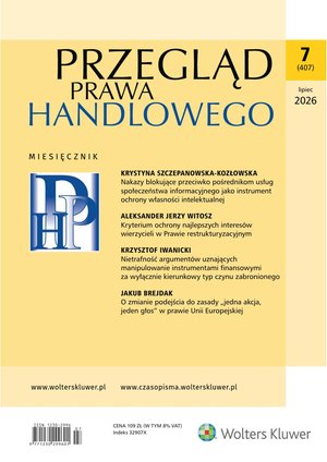 Przegląd Prawa Handlowego – e-wydanie – 7/2026