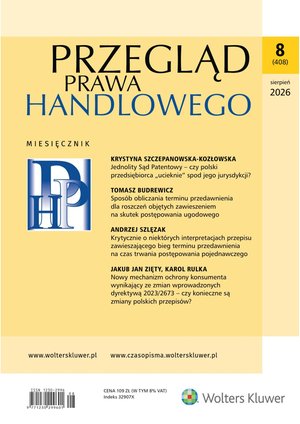Przegląd Prawa Handlowego – e-wydanie – 8/2026