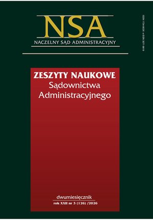Zeszyty Naukowe Sądownictwa Administracyjnego – e-wydanie – 3/2026