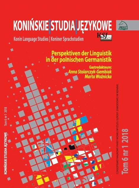 ebooki: Konińskie Studia Językowe Tom 6 Nr 1 2018 – ebook