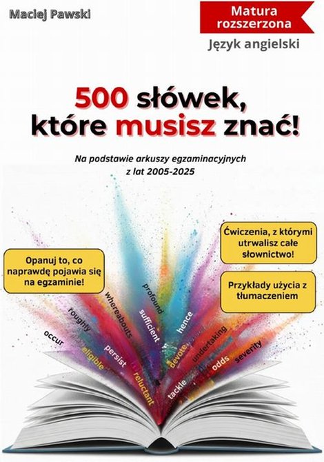 ebooki: Matura rozszerzona. Język angielski. 500 słówek, które musisz znać! 2025 – ebook