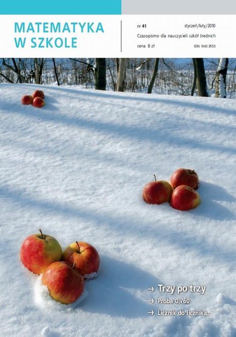 ebooki: Matematyka w Szkole. Czasopismo dla nauczycieli szkół średnich. Nr 41 – ebook