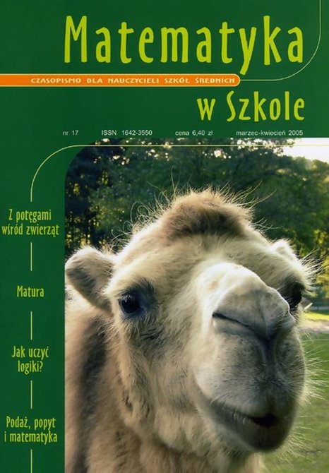 ebooki: Matematyka w Szkole. Czasopismo dla nauczycieli szkół średnich. Nr 17 – ebook