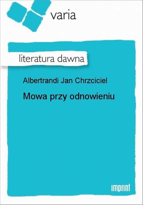 ebooki: Mowa przy odnowieniu – ebook