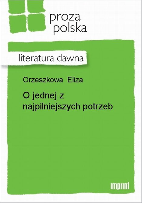 ebooki: O jednej z najpilniejszych potrzeb – ebook