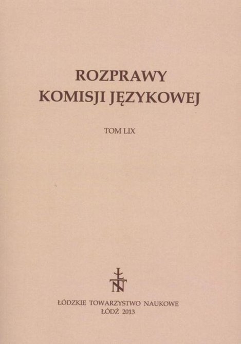 ebooki: Rozprawy Komisji Językowej ŁTN t. LIX – ebook
