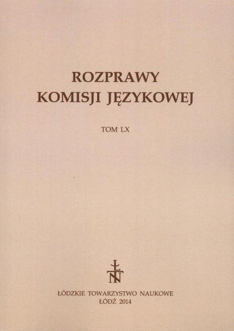 ebooki: Rozprawy Komisji Językowej ŁTN t. LX – ebook