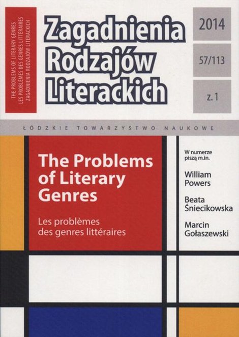 ebooki: Zagadnienia Rodzajów Literackich t. 57 (113) z. 1/2014 – ebook